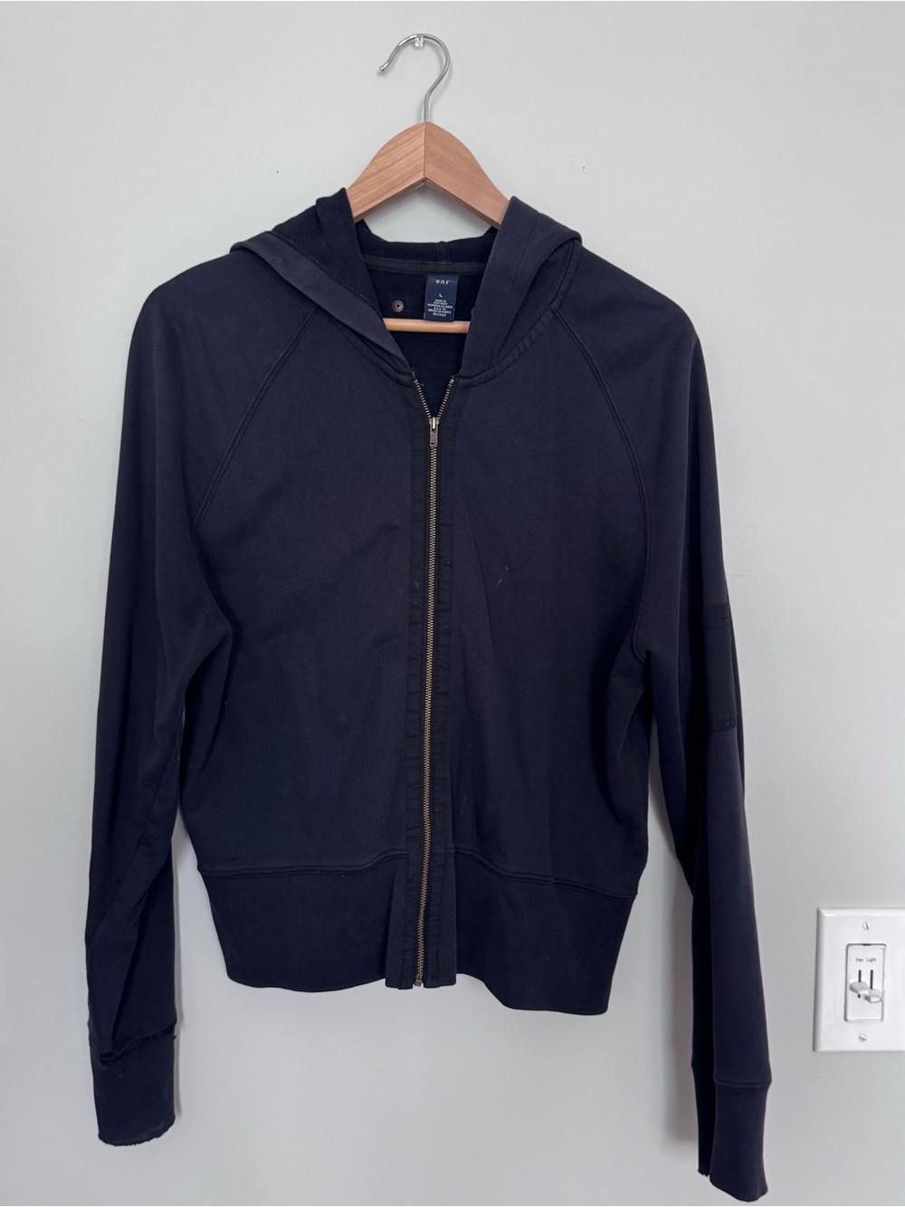 GAP Women's Black Zip-Up Hoodie Jacket